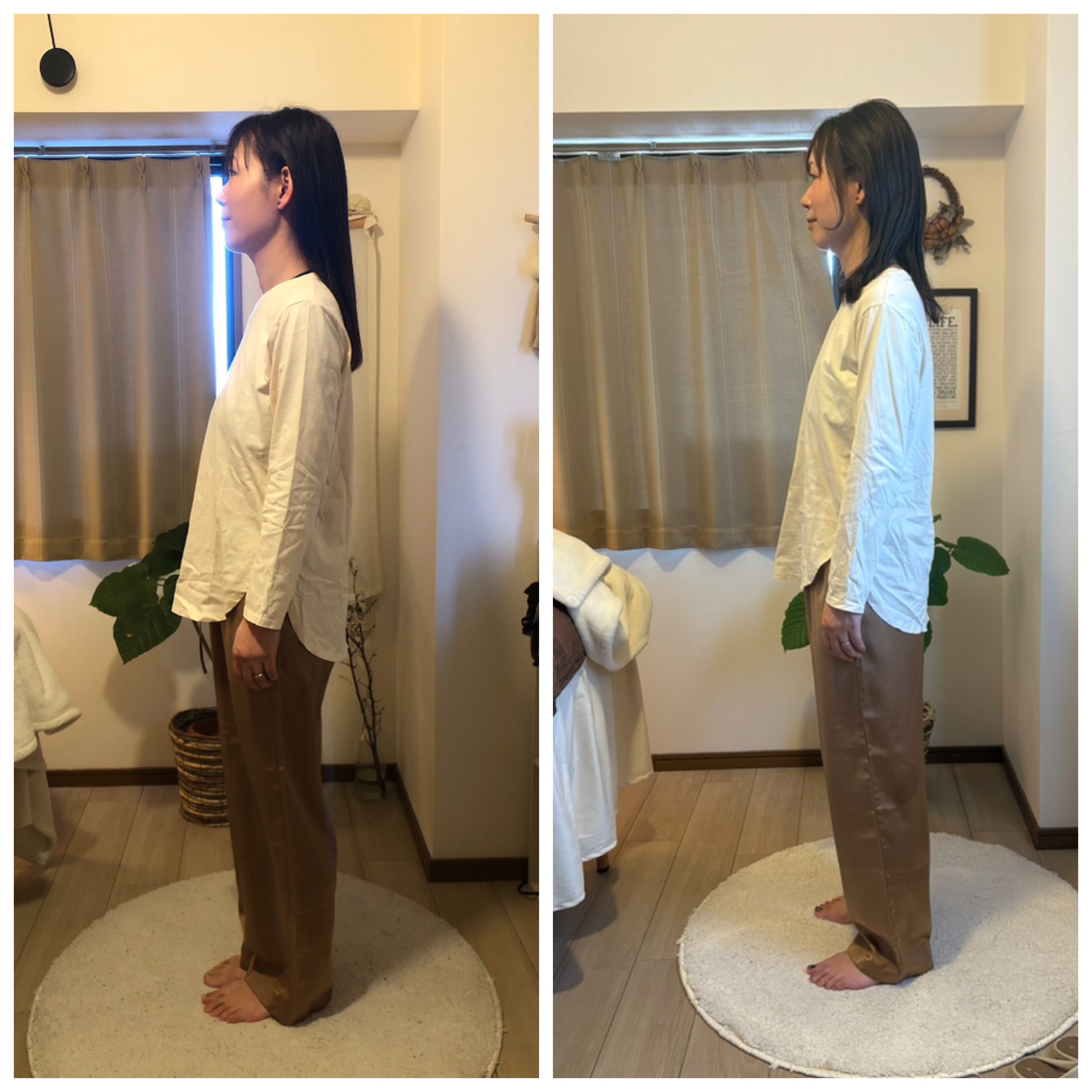 施術後の姿勢変化